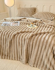 Ultra-Soft Faux Rabbit Fur Throw Blanket – Warm, Cozy & Stylish for Couch, Bed & Travel – Perfect Gift.