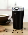 1pc Coffee Bean Grinder Electric, Food Processor, Food Mixer, 200W Powerful Spice Grinder Electric, Grain Mills, Espresso Grinder Grinder Coffee Grinder For Spices, Nuts, 12 Cups/2.7oz, One Touch Push-Button Control With Brush, Coffee Spoon