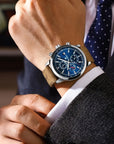 POEDAGAR, Men's Waterproof Watch, Luminous Chronograph Date Watch, Sports Quartz Watches