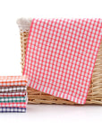 Kitchen Absorbent Cotton Jacquard Plaid Towel.