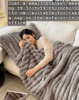 Ultra-Soft Faux Rabbit Fur Throw Blanket – Warm, Cozy & Stylish for Couch, Bed & Travel – Perfect Gift.