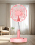 Powerful & Portable Fan: 7200mAh Battery, 4 Speeds, Quiet, for Home, Office & Outdoor Adjustable Height
