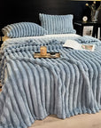 Ultra-Soft Faux Rabbit Fur Throw Blanket – Warm, Cozy & Stylish for Couch, Bed & Travel – Perfect Gift.