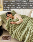 Ultra-Soft Faux Rabbit Fur Throw Blanket – Warm, Cozy & Stylish for Couch, Bed & Travel – Perfect Gift.