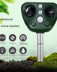 Solar-Powered Ultrasonic Animal Repellent Keep Mice, Dogs, and Cats Away Safely.