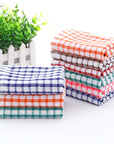Kitchen Absorbent Cotton Jacquard Plaid Towel.