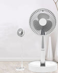 Powerful & Portable Fan: 7200mAh Battery, 4 Speeds, Quiet, for Home, Office & Outdoor Adjustable Height
