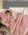 Ultra-Soft Faux Rabbit Fur Throw Blanket – Warm, Cozy & Stylish for Couch, Bed & Travel – Perfect Gift.