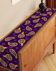 Luxury Diwali Table Flag & Table Runner – Linen Diwali Decor for Kitchen, Restaurant & Home Celebrations.