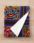Cozy Huichol Throw Blanket – Fluffy Flannel for Bed | Personalized Gift Blanket for Warmth & Style.