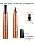 3D Waterproof Microblading Eyebrow Pen - Long Lasting Natural Dark Brown