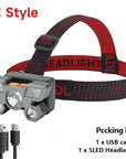 High-Quality 5 LED Rechargeable Flashlight with Built-in Battery Strong Light Headlamp for Camping, Adventure, and Fishing.