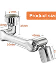 Adjustable Kitchen Sink Tap Nozzle with Multi-Flow Modes.