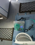 Elastic Net Cargo Mesh Organizer Vehicle Seat Back Storage for Bus, Camper, SUV, RV & Caravan.