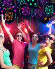 10PCS 12-Inch Glow in the Dark Fluorescent Balloons - Heart Latex Party Decor.