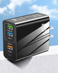 65W Fast Charger with PD & 3 USB Ports – Multi-Interface Travel Adapter 3.1A.