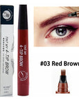 3D Waterproof Microblading Eyebrow Pen - Long Lasting Natural Dark Brown
