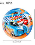 Hot Wheels Car Birthday Party Decorations - Disposable Tableware, Balloons, Cups, Plates & Tablecloths for Boys' Birthday & Baby Shower Supplies