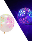 10PCS 12-Inch Glow in the Dark Fluorescent Balloons - Heart Latex Party Decor.
