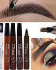 3D Waterproof Microblading Eyebrow Pen - Long Lasting Natural Dark Brown