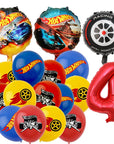 Hot Wheels Car Birthday Party Decorations - Disposable Tableware, Balloons, Cups, Plates & Tablecloths for Boys' Birthday & Baby Shower Supplies.