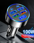 66W-250W Fast Car Charger | PD & QC3.0 | 6-Port Cigarette Lighter Adapter.