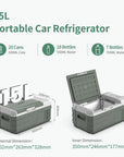 Alpicool NL15 15L Portable Car Fridge for camping, trucks, RVs, boats. Compact, efficient, perfect for outdoor adventures!.