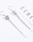 925 Sterling Silver Butterfly Drop Earrings.