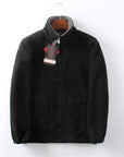 Men’s Double-Layer Fleece Hooded Jacket.