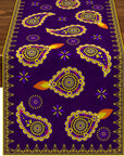 Luxury Diwali Table Flag & Table Runner – Linen Diwali Decor for Kitchen, Restaurant & Home Celebrations.