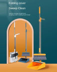 Kitchen & Office Folding Broom Dustpan Set – Dual-Use Household Cleaning Tools for Dry & Wet Messes | Non-Stick Design.