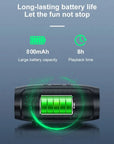 Portable Bluetooth Speaker with Dual Stereo, FM Radio, TF/USB Playback, and Subwoofer Sound.