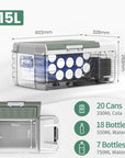 Alpicool NL15 15L Portable Car Fridge for camping, trucks, RVs, boats. Compact, efficient, perfect for outdoor adventures!.