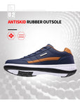 PU Leather Men's Casual Sneakers - Breathable, Non-Slip, Trendy Shoes.