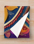 Cozy Diwali Throw Blanket Rangoli, Firecrackers, and Diya Design Warm Furry Winter Plaid for Festive Decor.