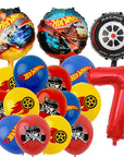 Hot Wheels Car Birthday Party Decorations - Disposable Tableware, Balloons, Cups, Plates & Tablecloths for Boys' Birthday & Baby Shower Supplies.