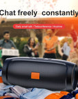 Portable Bluetooth Speaker with Dual Stereo, FM Radio, TF/USB Playback, and Subwoofer Sound.