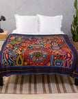 Cozy Huichol Throw Blanket – Fluffy Flannel for Bed | Personalized Gift Blanket for Warmth & Style.