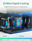 Alpicool NL15 15L Portable Car Fridge for camping, trucks, RVs, boats. Compact, efficient, perfect for outdoor adventures!.
