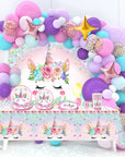 Unicorn Birthday Party Disposable Tableware Kids Party Supplies and Girl's Birthday Supplies.