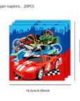 Hot Wheels Car Birthday Party Decorations - Disposable Tableware, Balloons, Cups, Plates & Tablecloths for Boys' Birthday & Baby Shower Supplies
