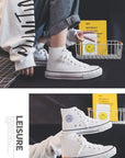 High Top Canvas Shoes for Women & Men – Trendy Korean Style, Comfortable Couple Sneakers.