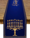 Luxury Diwali Table Flag & Table Runner – Linen Diwali Decor for Kitchen, Restaurant & Home Celebrations.