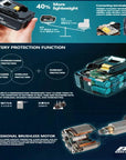 Makita 18V 9.0Ah Rechargeable Battery High Capacity Power Tool Battery.