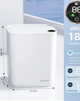 Smart Sensor Trash Bin 18L - Automatic, Rechargeable Wastebasket.