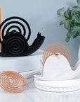 Snail Design Incense Coil Burner Holder | Stylish Coil Rack for Living Room Decor and Outdoor.
