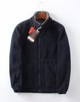 Men’s Double-Layer Fleece Hooded Jacket.