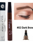 3D Waterproof Microblading Eyebrow Pen - Long Lasting Natural Dark Brown