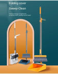 Kitchen & Office Folding Broom Dustpan Set – Dual-Use Household Cleaning Tools for Dry & Wet Messes | Non-Stick Design.
