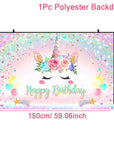 Unicorn Birthday Party Disposable Tableware Kids Party Supplies and Girl's Birthday Supplies.